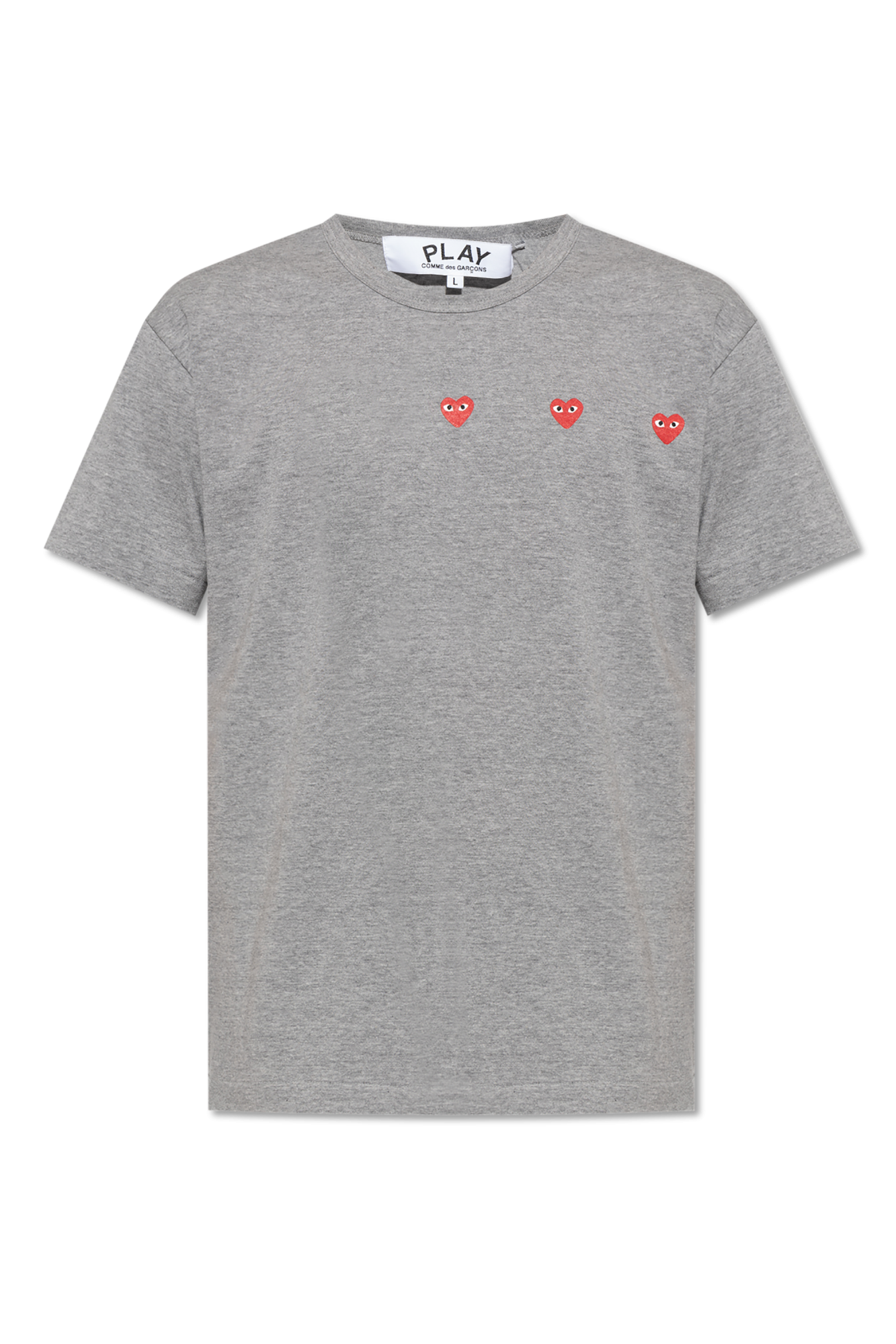 Grey T-shirt with print Comme des Garçons Play - Vitkac WF